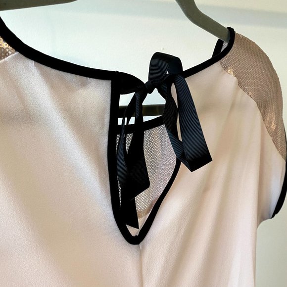 Thyme Maternity Light Pink Sequin Top - Picture 4 of 4